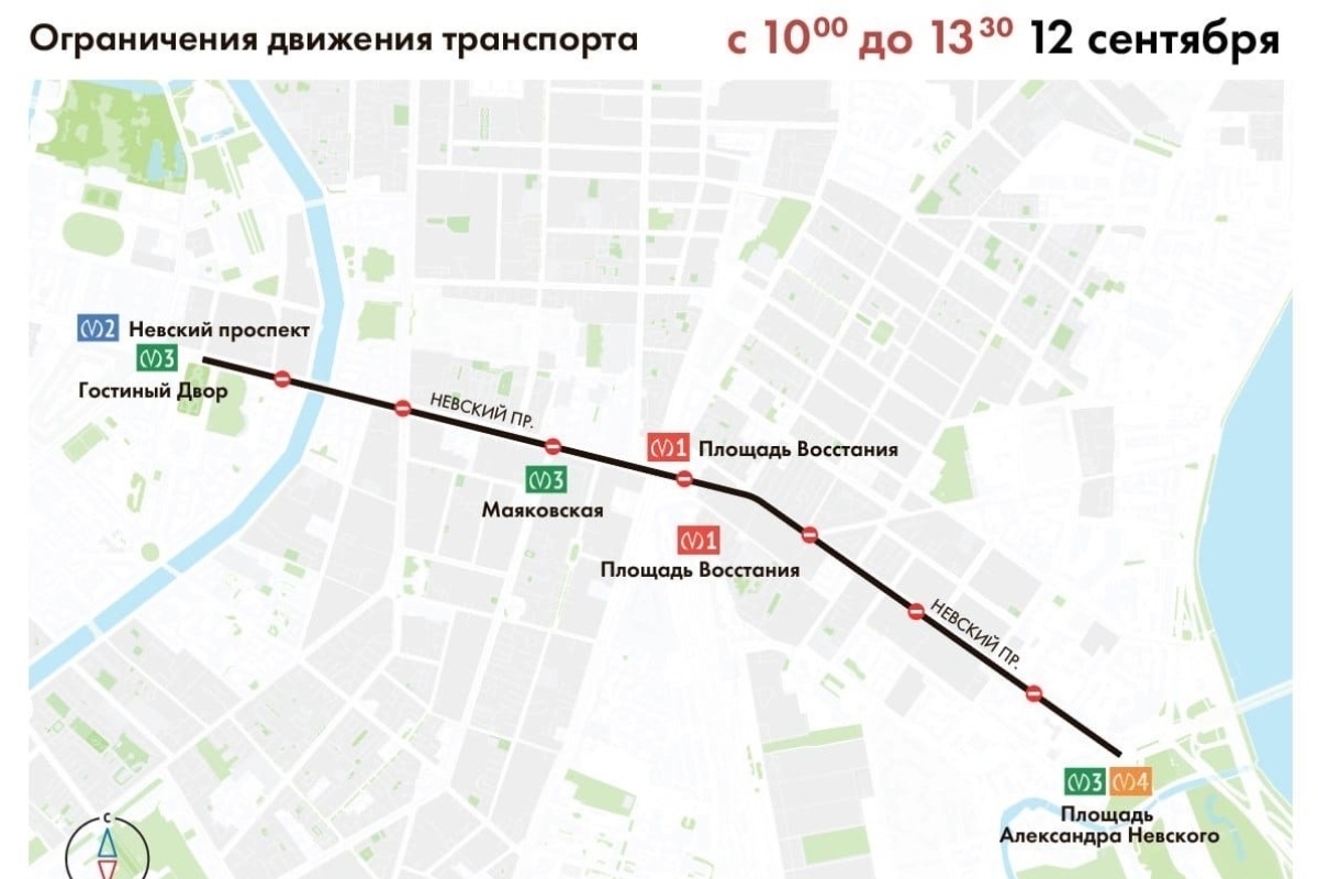 Крестный ход в День перенесения мощей Александра Невского перекроет центр Петербурга 11 и 12 сентября