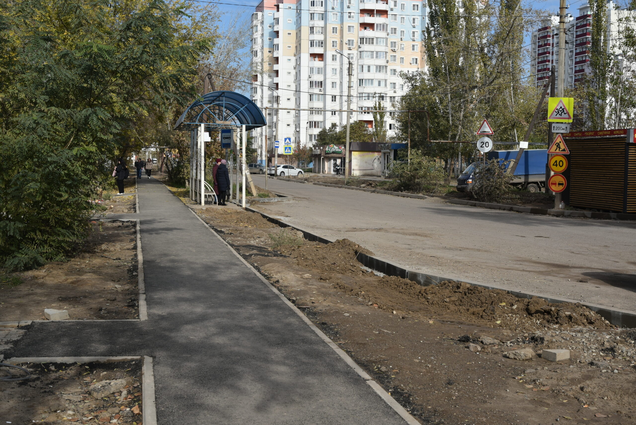 В Астрахани подходит к концу ремонт Жилой улицы 