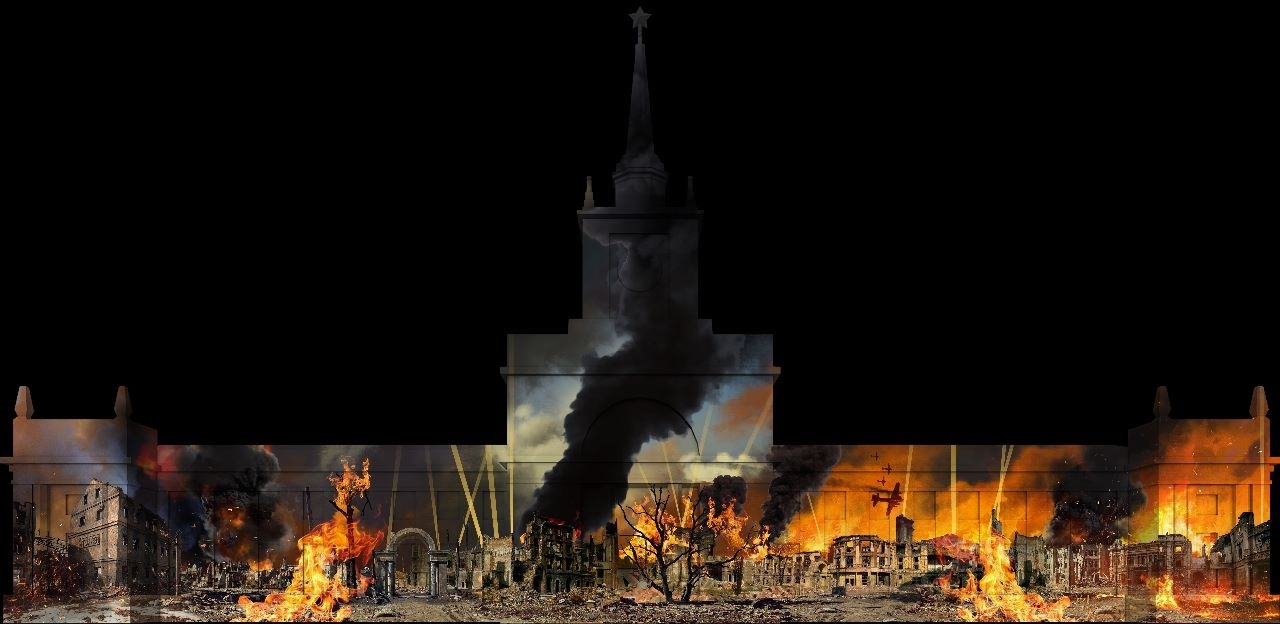 На фасаде вокзала в Волгограде 1 и 2 февраля появится 3D-инсталляция 