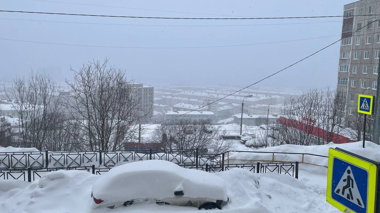 В Мурманске пасмурная погода и -3