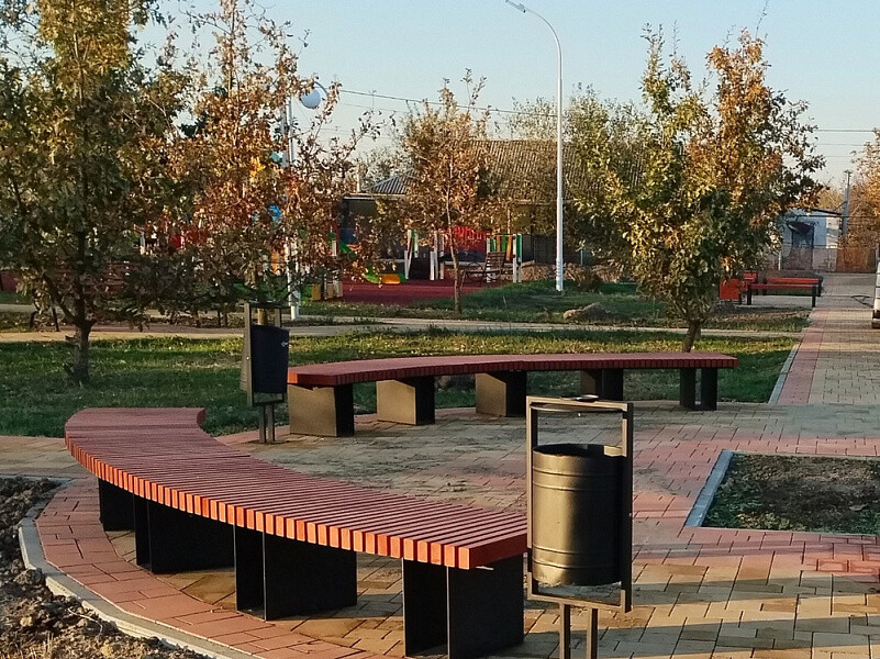 Благоустройство парка завершили в Славянском районе Кубани 