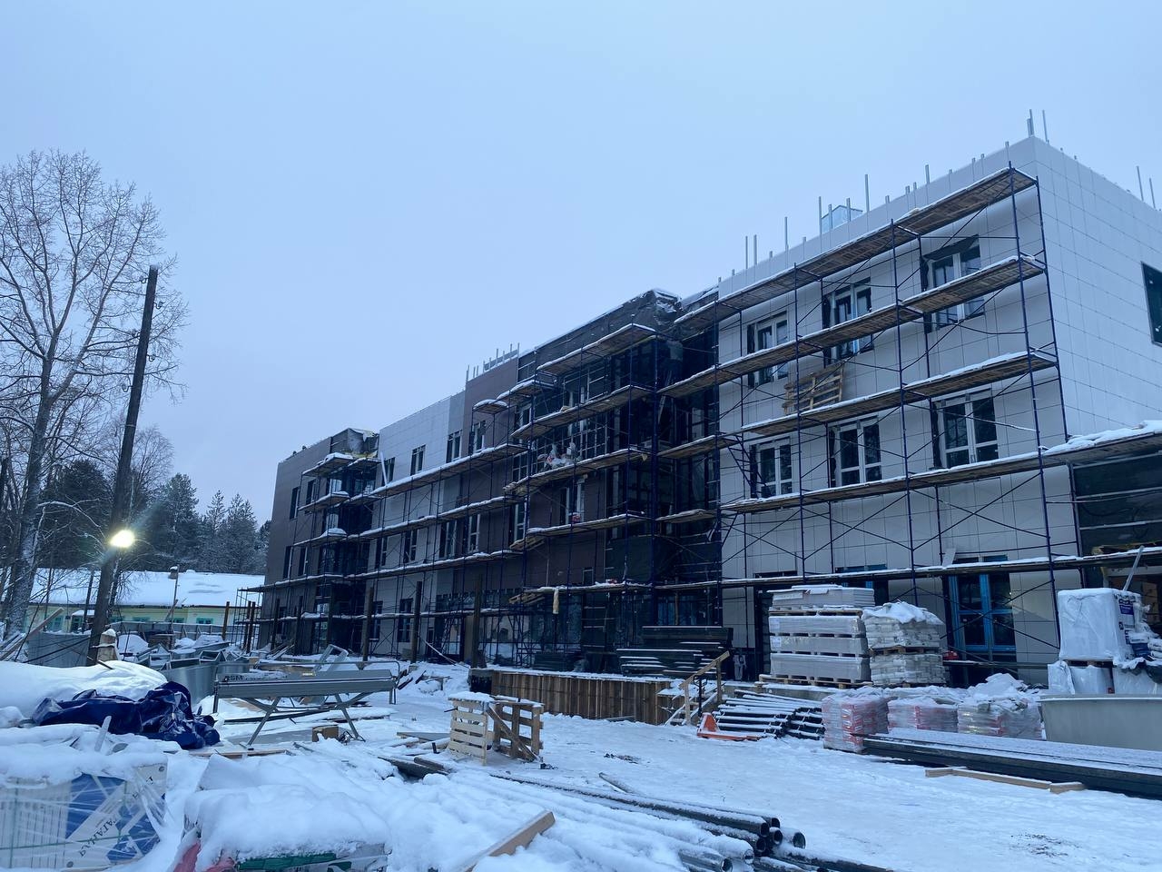 Готовность амбулатории в Зеленоборске составляет 60%