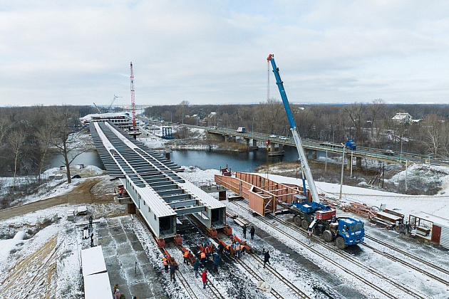 Готовность волгоградского моста через ерик Гнилой составляет 70%