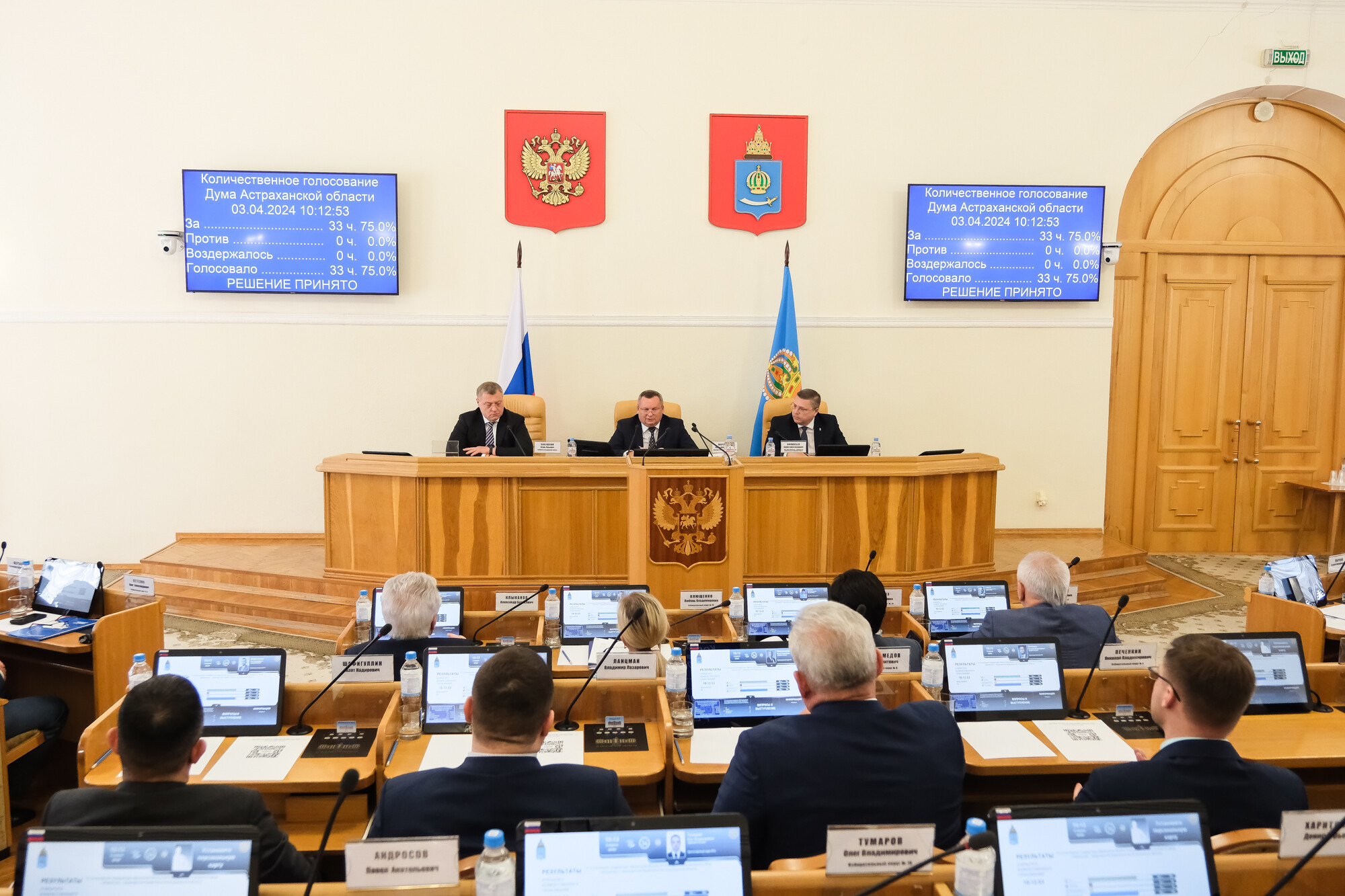 В Астраханской области прошло заседание Думы