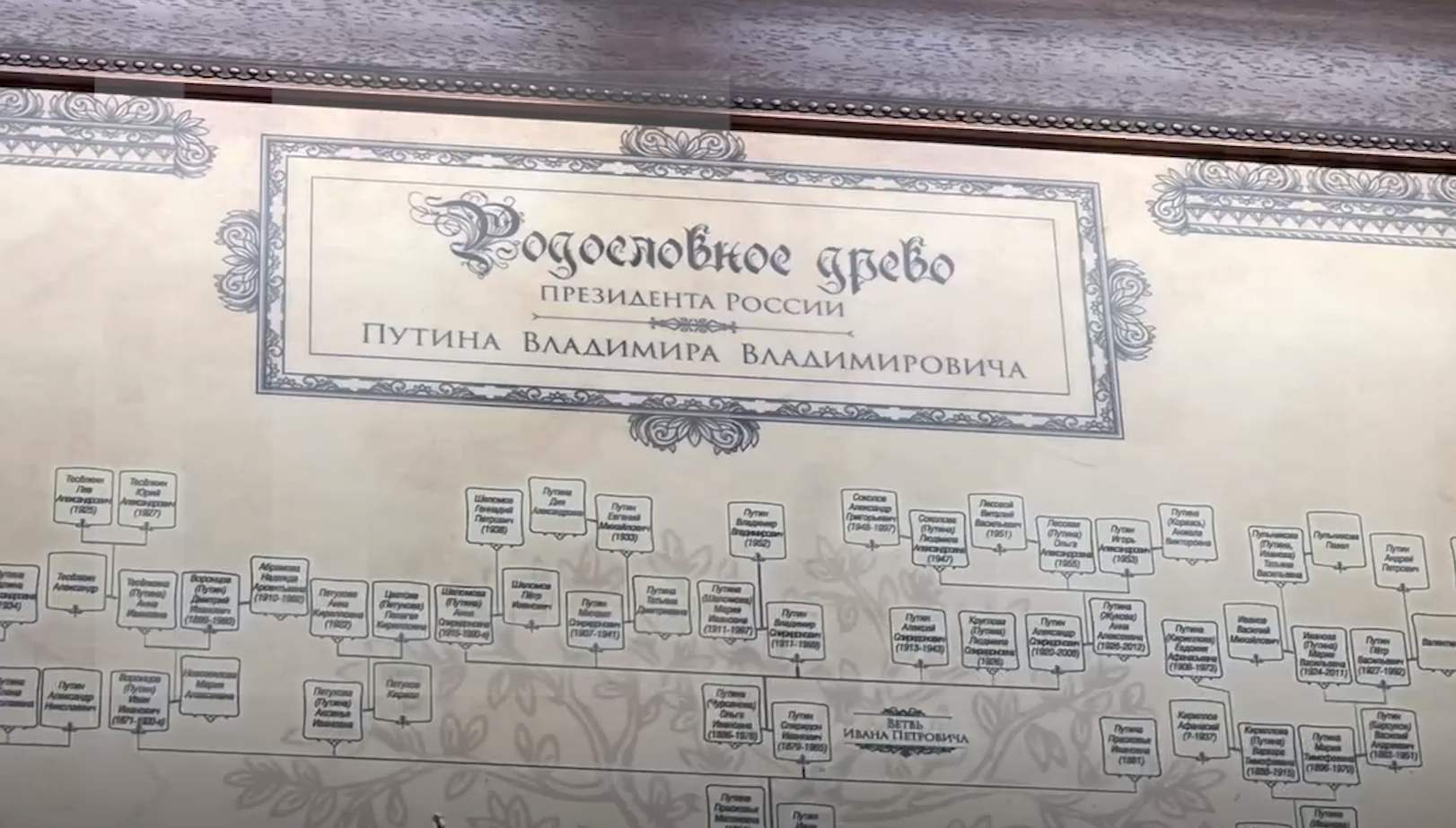 На ПМЭФ представили родословную президента Владимира Путина