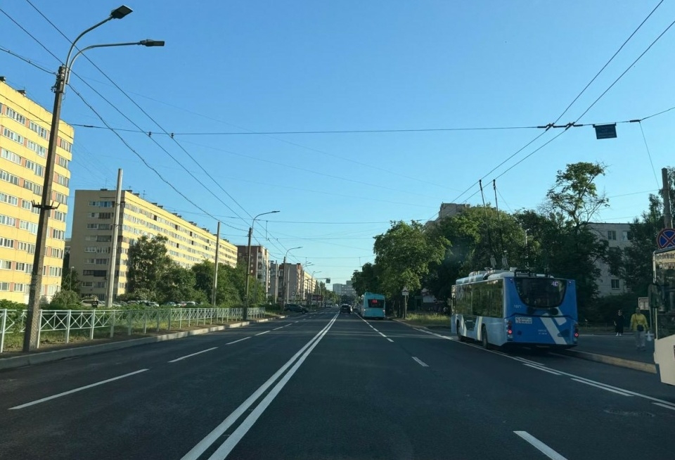 В Кировском районе Петербурга отремонтировали улицу Зины Портновой