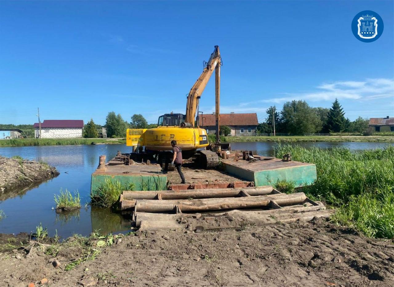 В Калининграде возобновились работы по расчистке Литовского ручья