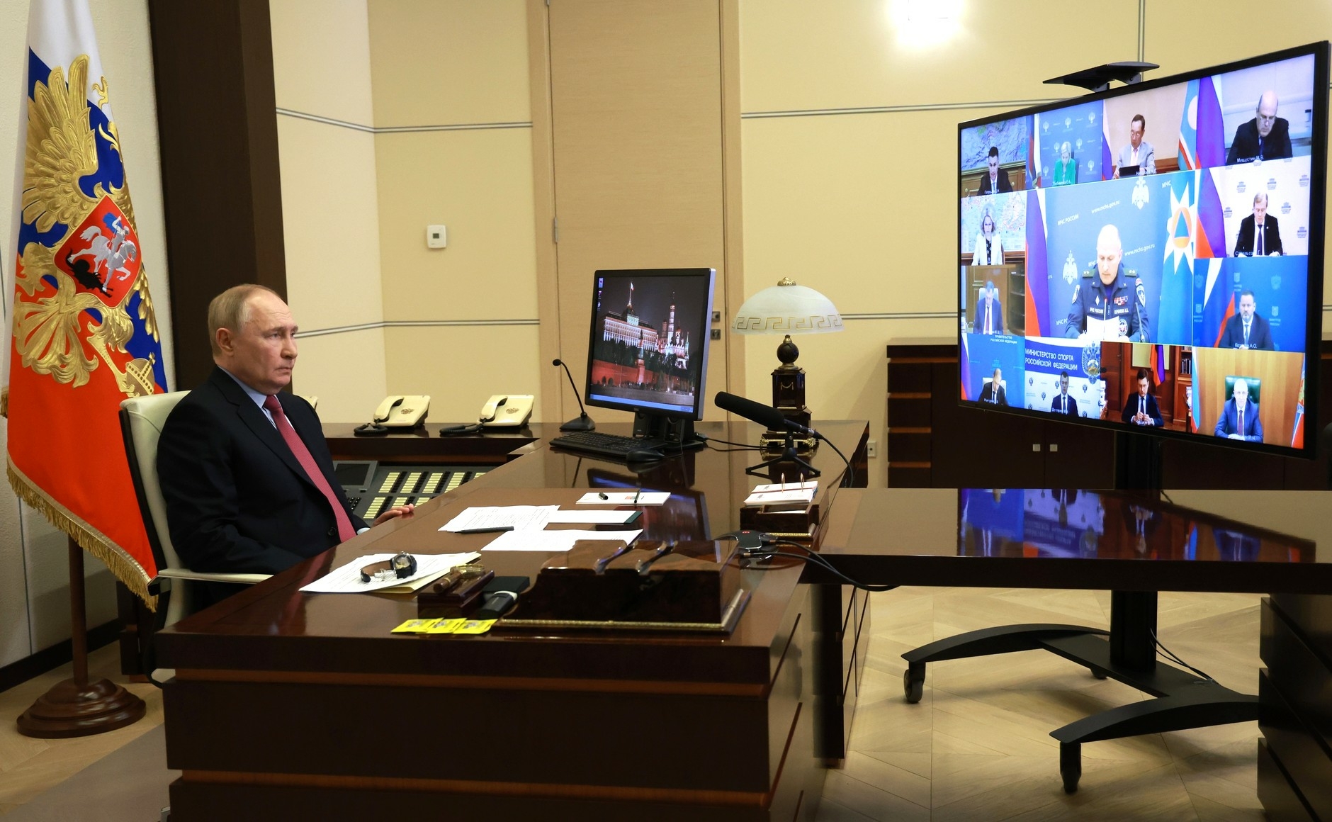 Глава Минприроды РФ рассказал Владимиру Путину о работе по тушению лесных пожаров
