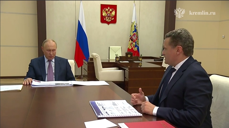 Владимир Путин провел встречу с главой Вологодской области Георгием Филимоновым
