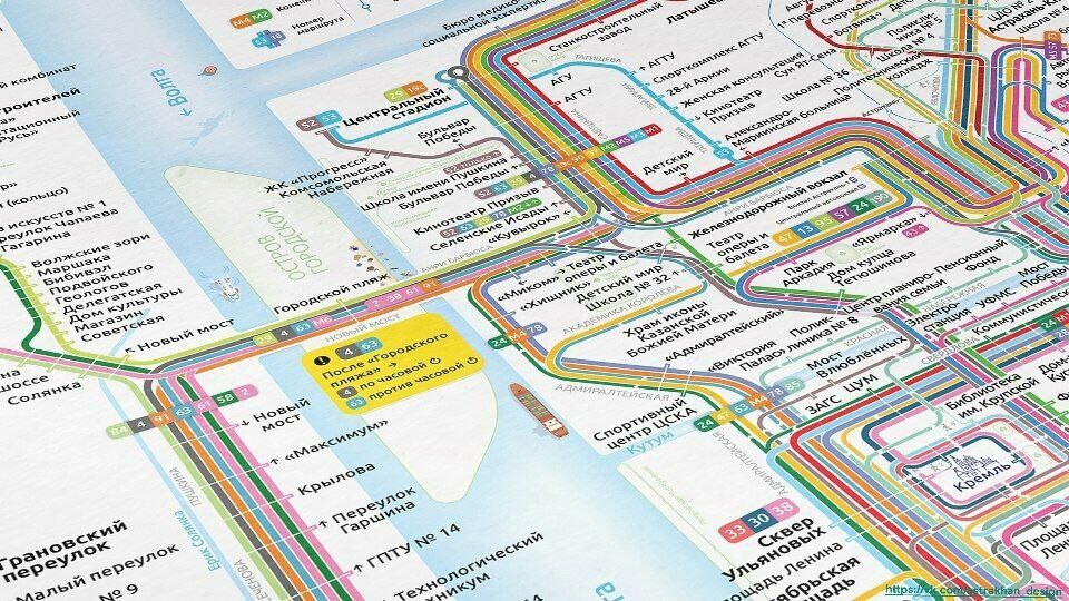 Похожа на карту метрополитена: в Астрахани представлена новая схема движения общественного транспорта