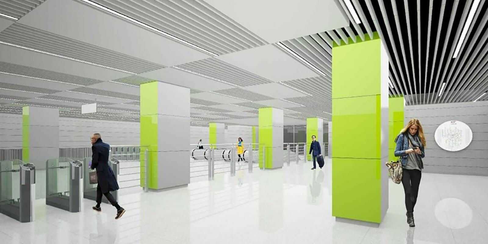 Отделка станции «Новомосковская» завершена на 80%