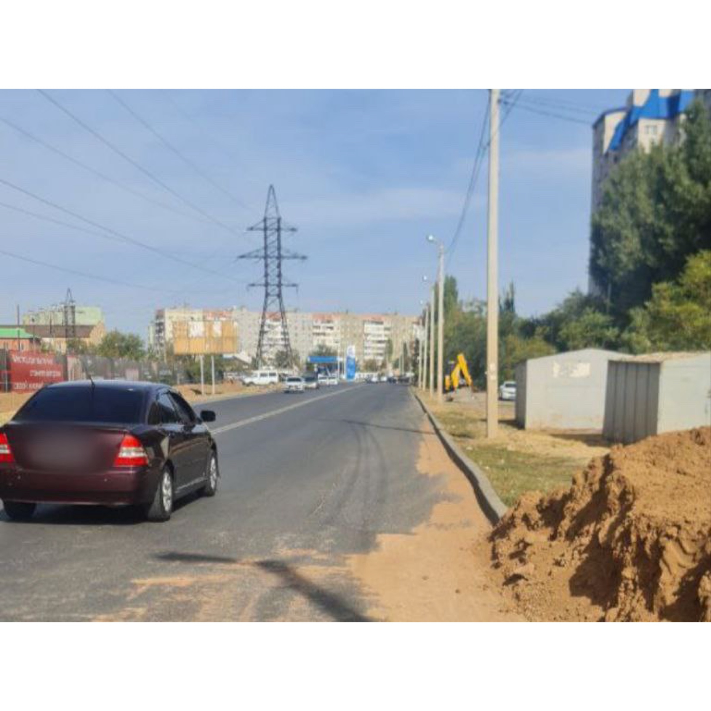 Полиция нашла нарушителя, завалившего дорогу в Астрахани грунтом