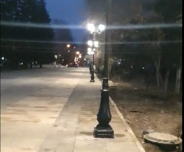 В парке Победы в Хакасии стартовала установка декоративного освещения