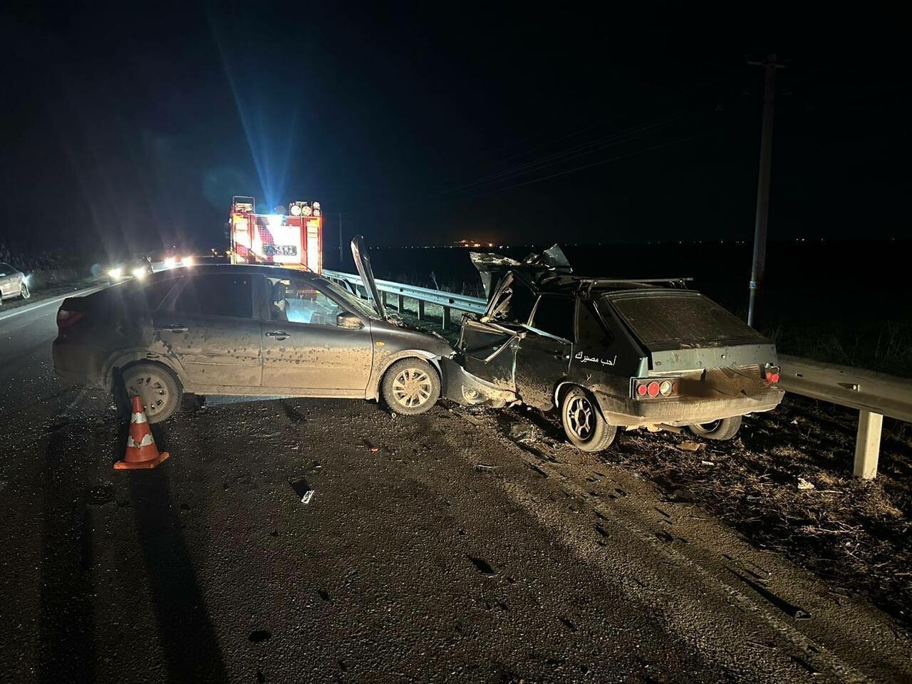 В страшной аварии в Астраханской области пострадали шесть человек