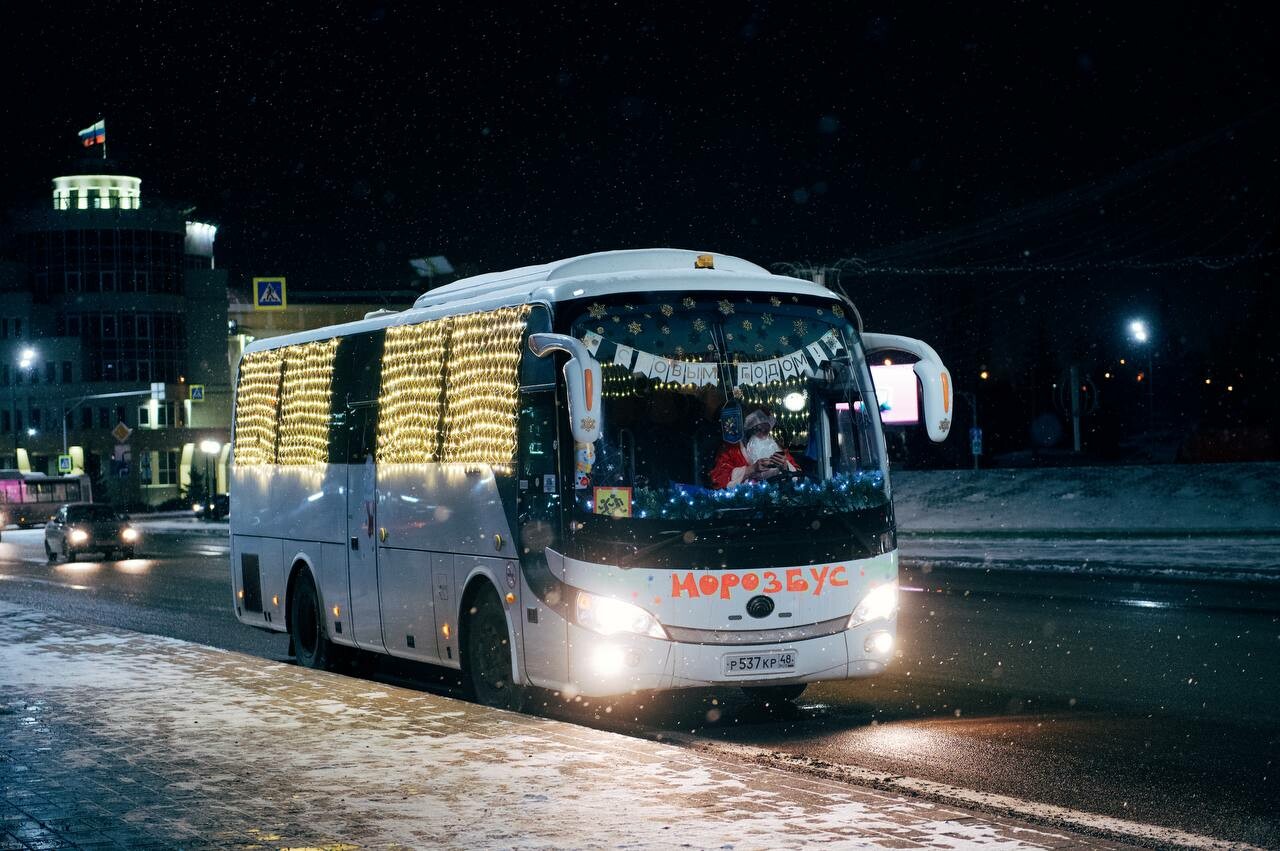 В Липецке впервые отправился в маршрут «Морозбус»