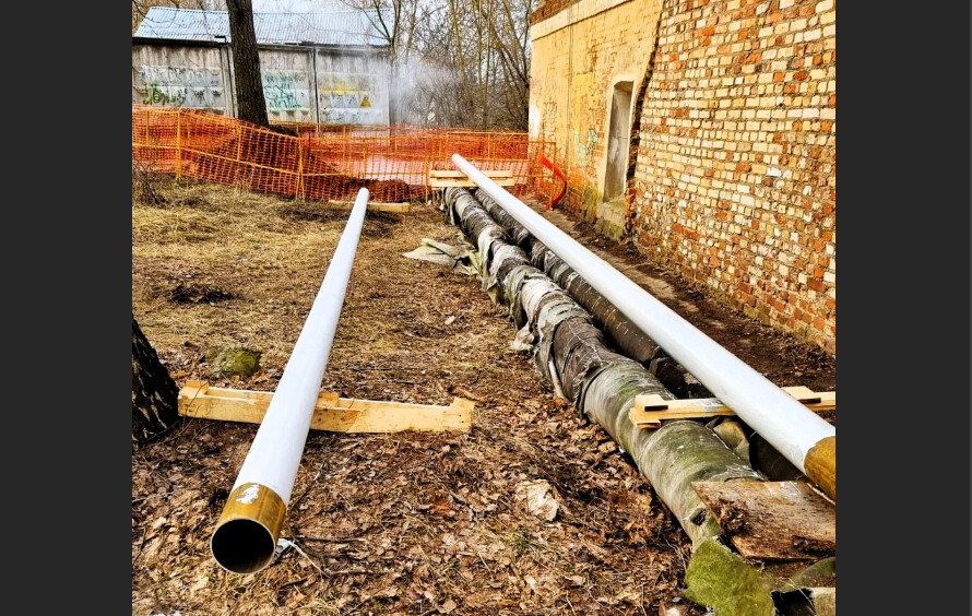 На улице Лермонтова в Красноармейске отремонтировали теплотрассу