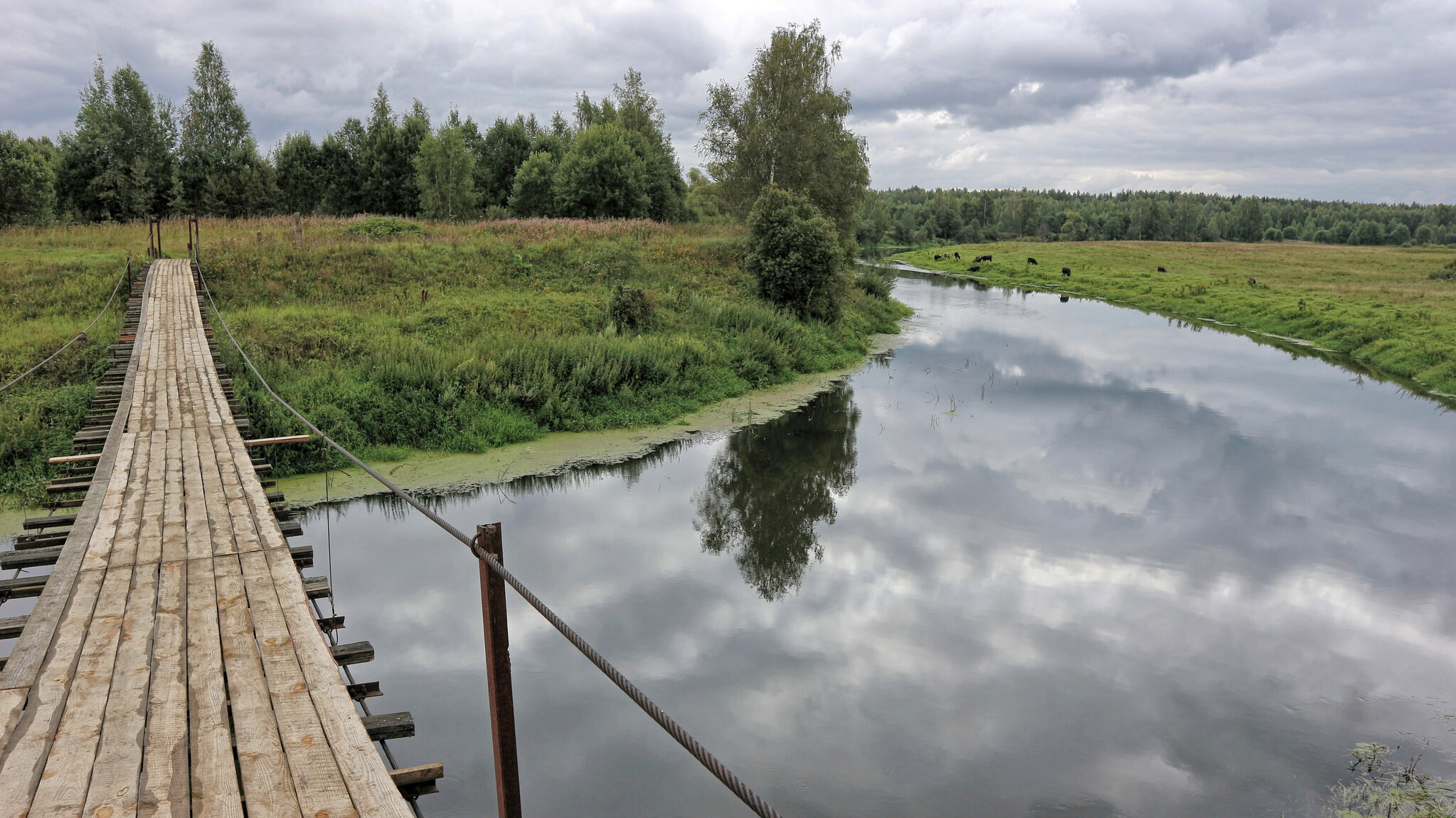 В Нелидово восстановят подвесной мост