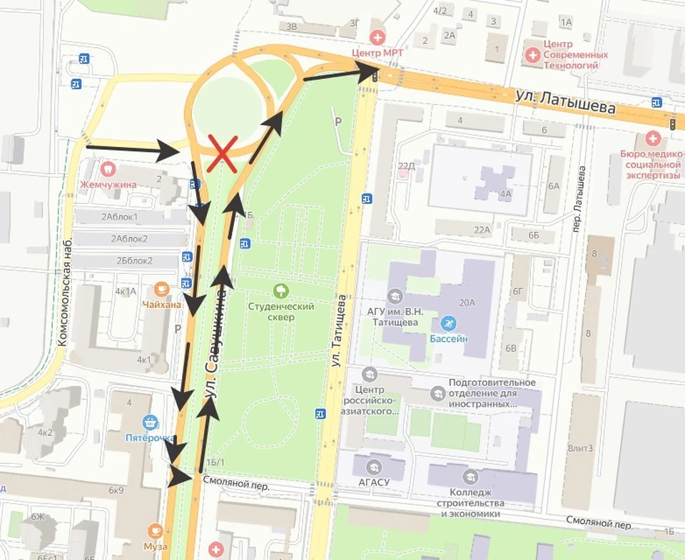 В Астрахани исчезнет разворотное кольцо у стадиона