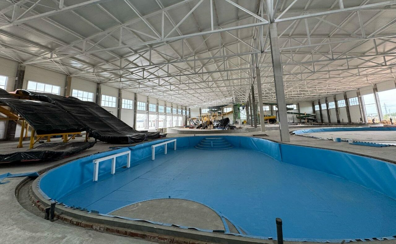 В Астрахани завершается стройка всесезонного аквапарка на 500 мест