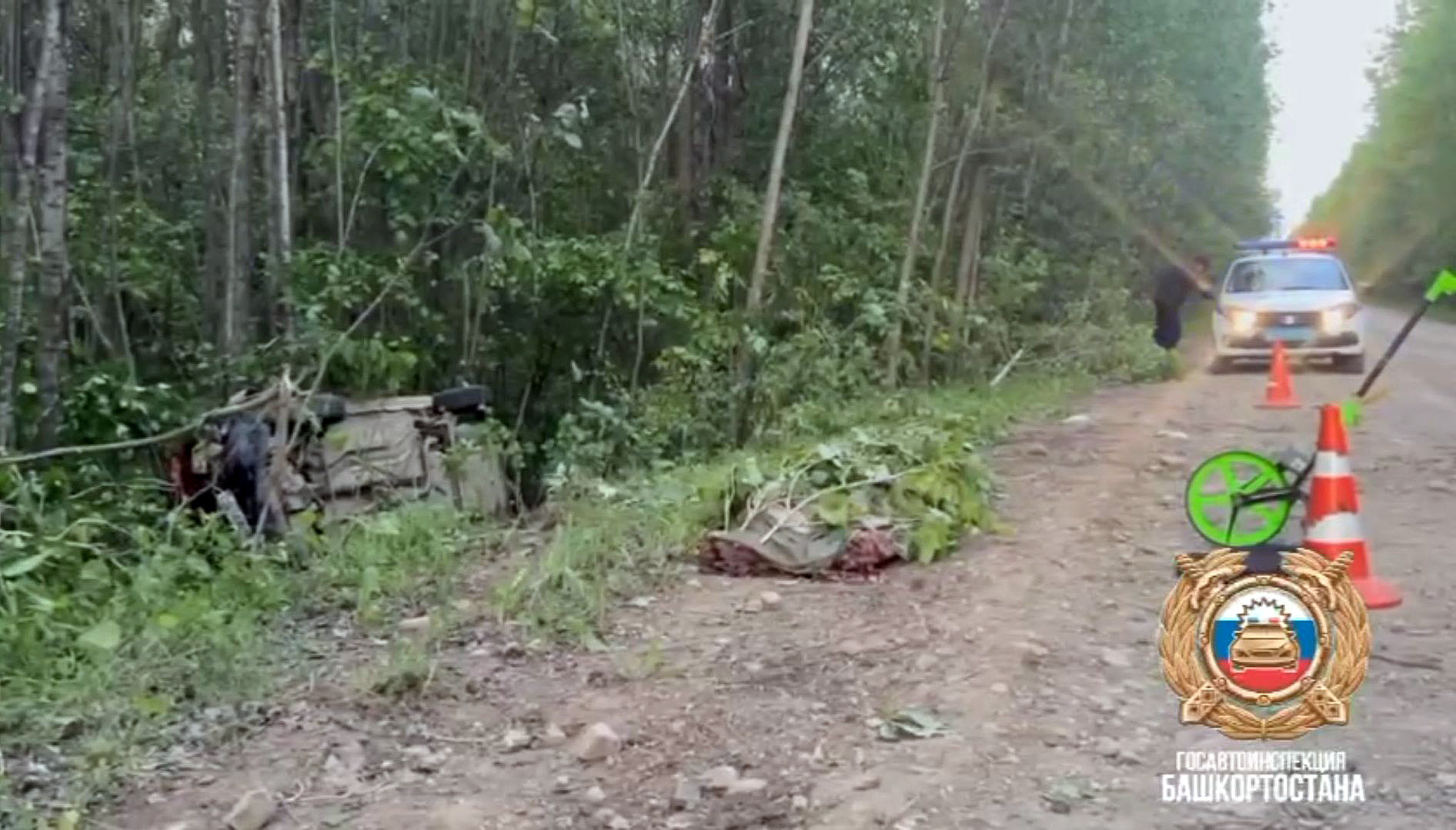 В Башкирии водитель «Лады» погиб в результате опрокидывания автомобиля