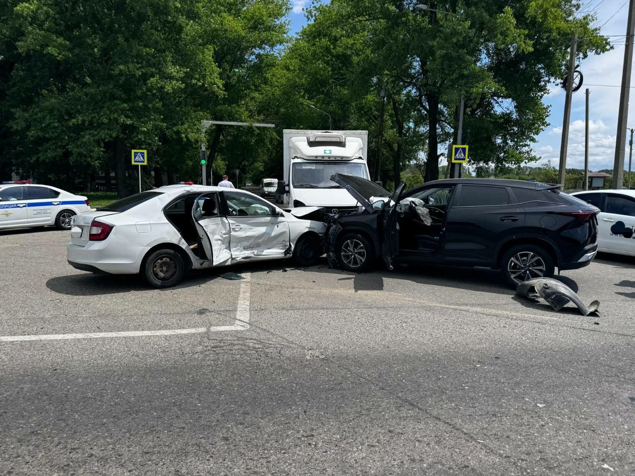 Тройное ДТП произошло в Ставрополе