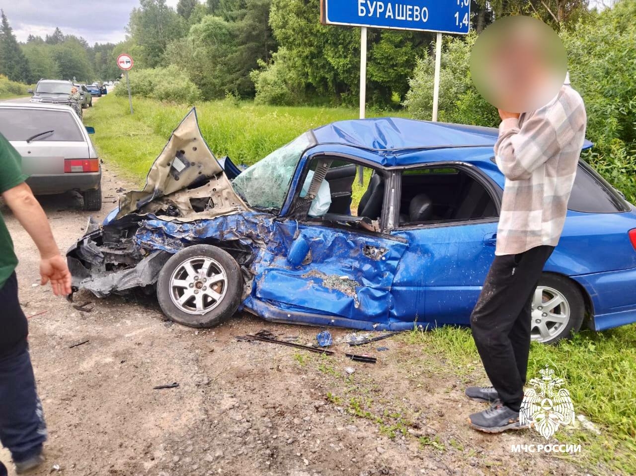 На трассе под Тверью водитель Subaru не пропустил Ниву и устроил ДТП