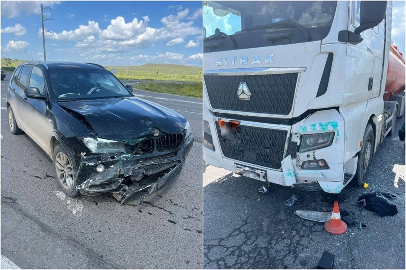 Тройное ДТП с пострадавшим произошло на трассе в Хакасии