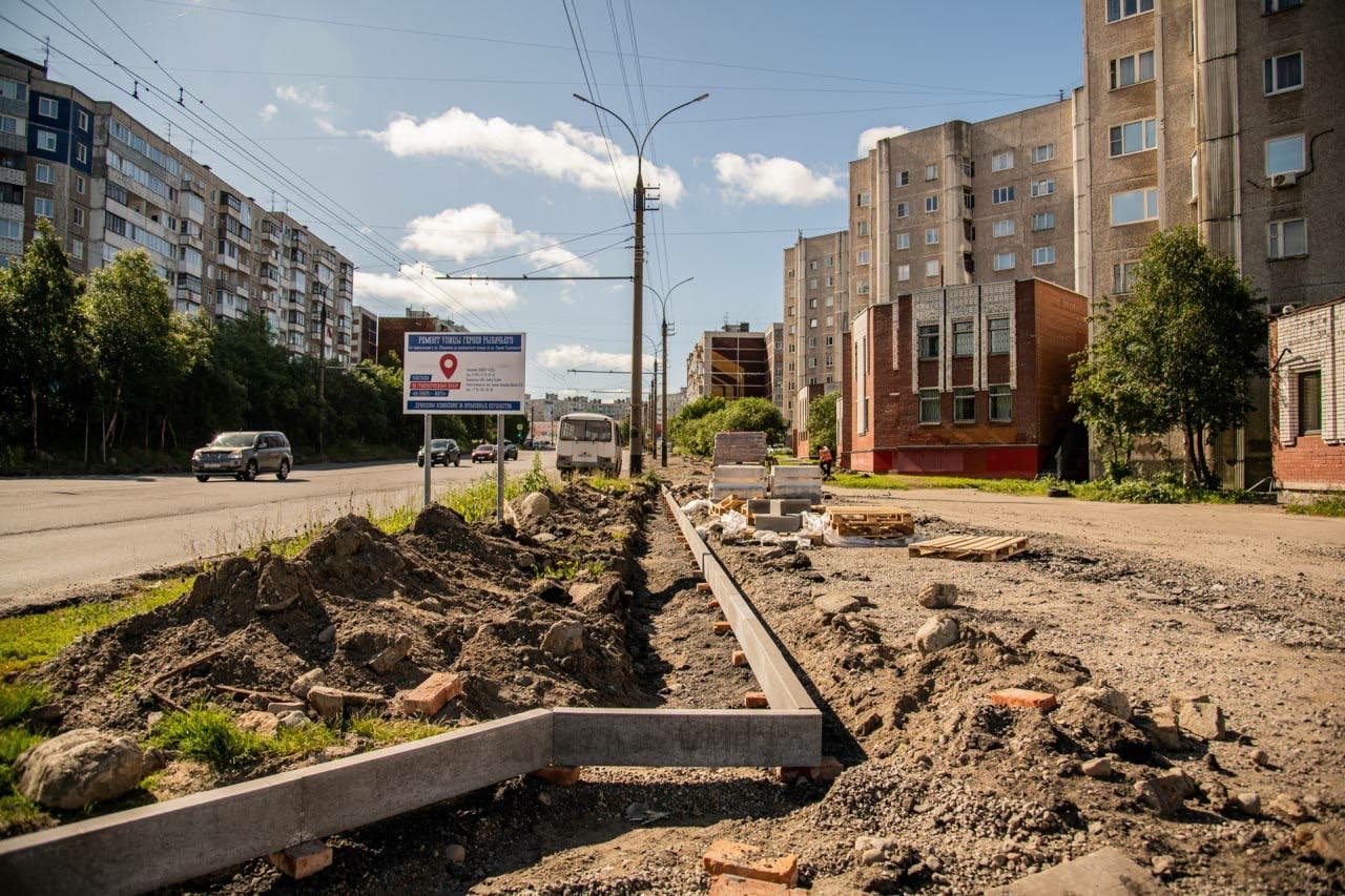 В Мурманске на 14 из 15 объектах улично-дорожной сети ведут работы по нацпроекту