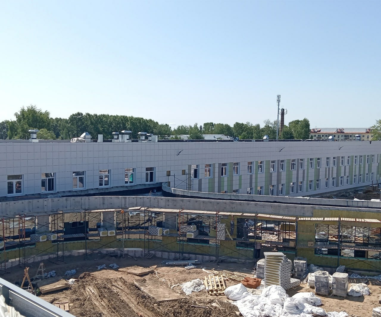 Дом социального обслуживания в селе Молочное Вологодской области готов на 40%