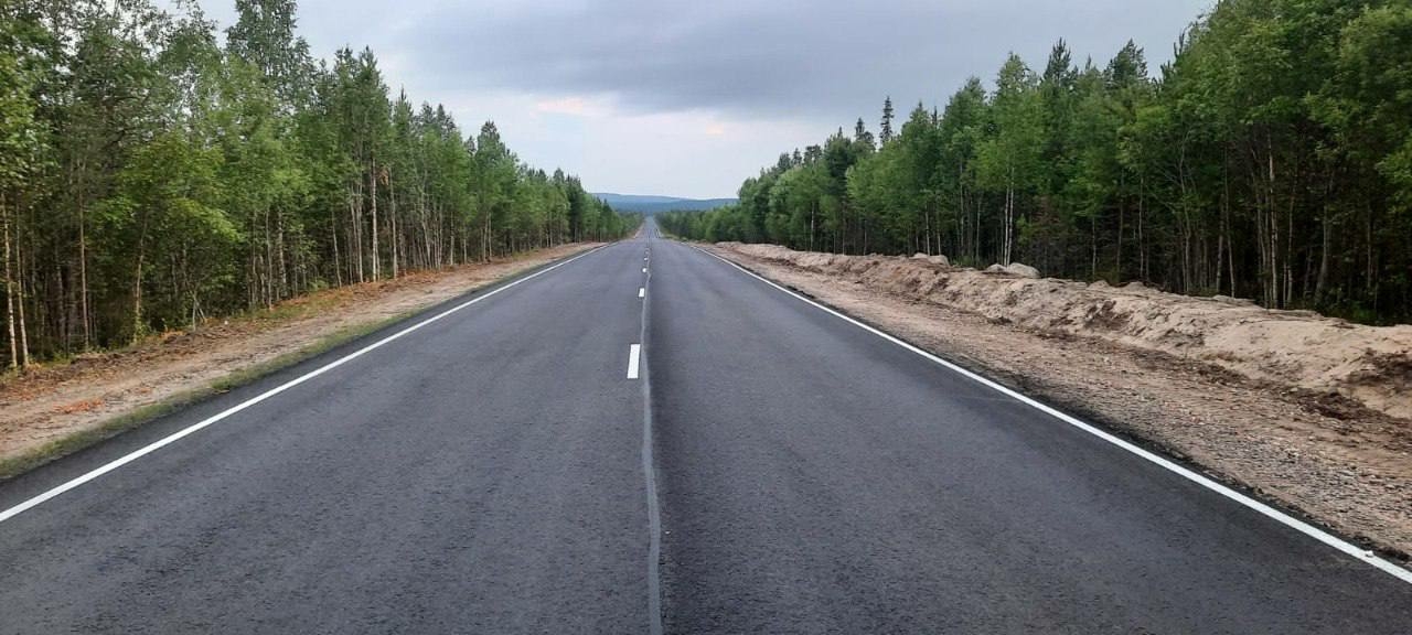 В Мурманской области завершили ремонт участка автодороги Пиренга – Ковдор