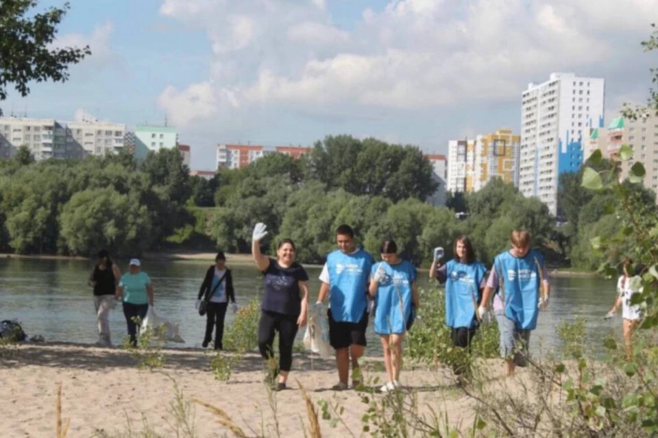 В Новосибирске очистили остров Кораблик от мусора собрали тонны отходов