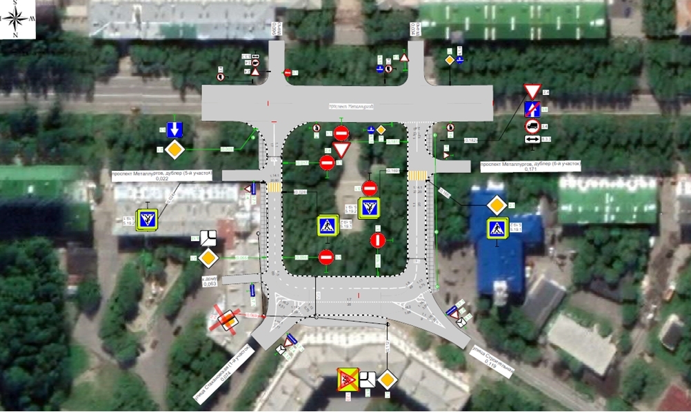 В Мончегорске изменили правила проезда на площади «Пять Углов»