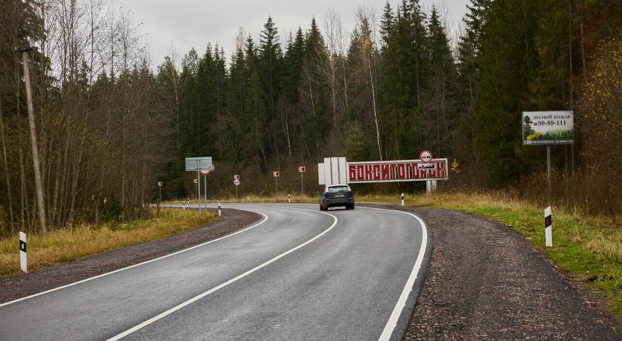 В Бокситогорском районе Ленобласти обновили участок Дымского шоссе