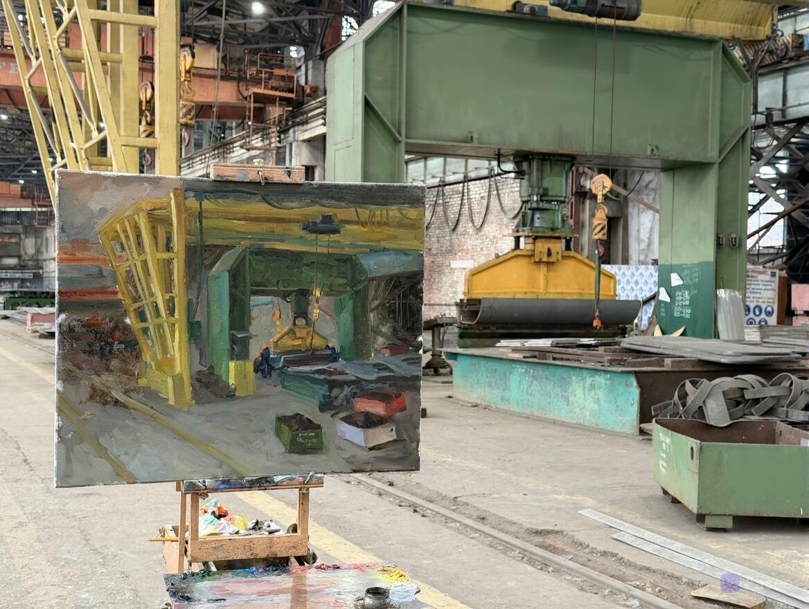 Молодые астраханские художники рисуют заводы и станки для фестиваля «АртПром»