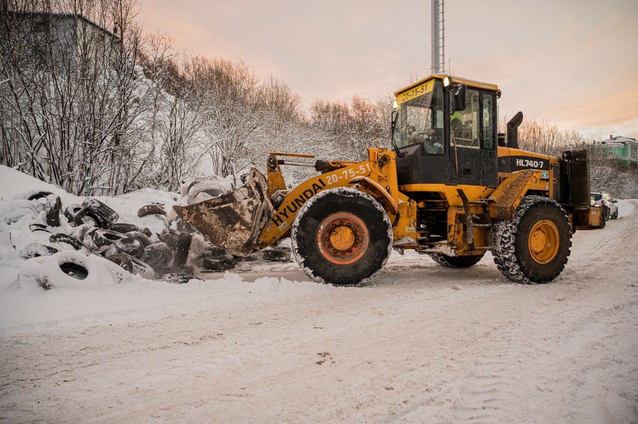 В Мурманске более 800 тонн отработанных шин и покрышек отправили на утилизацию
