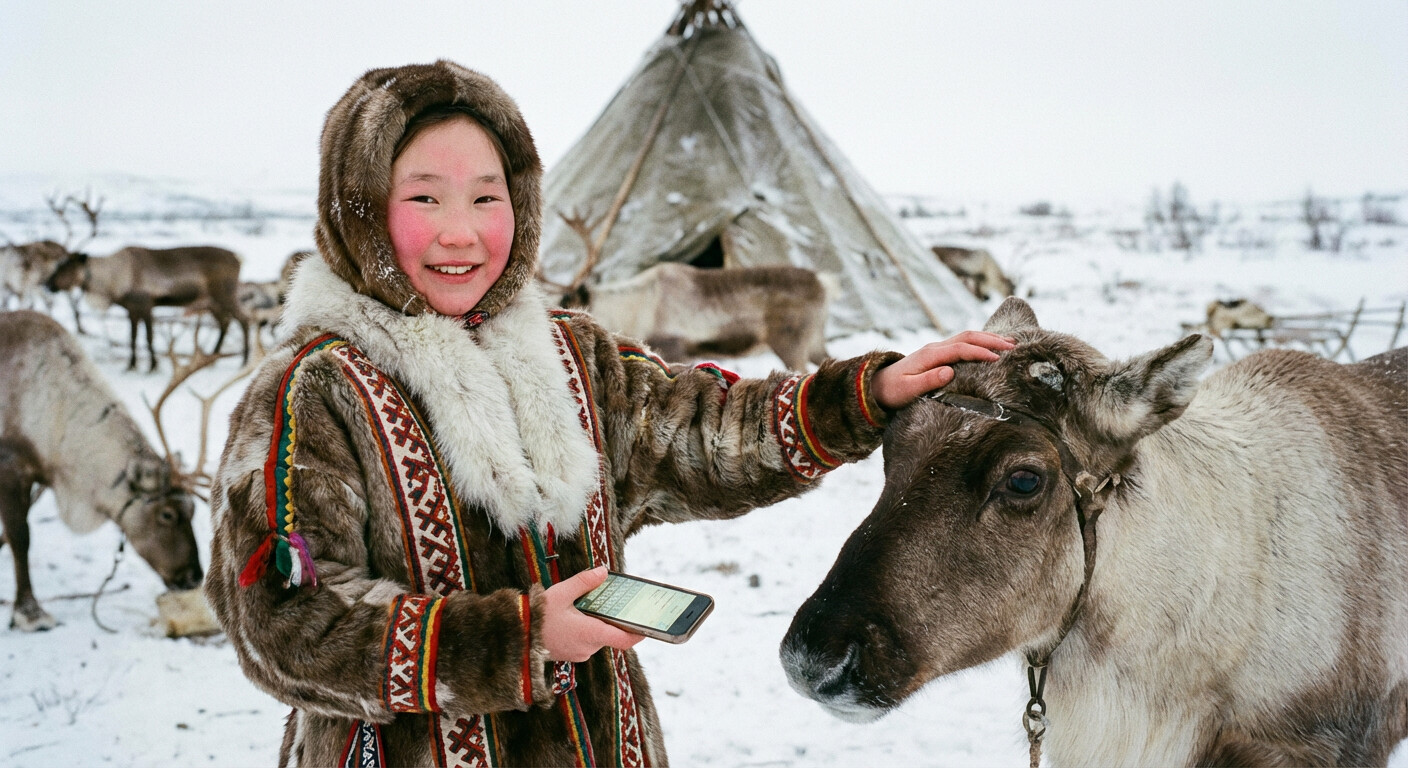Российская блогерша рассказала, как живут оленеводы в чуме, где нет тепла