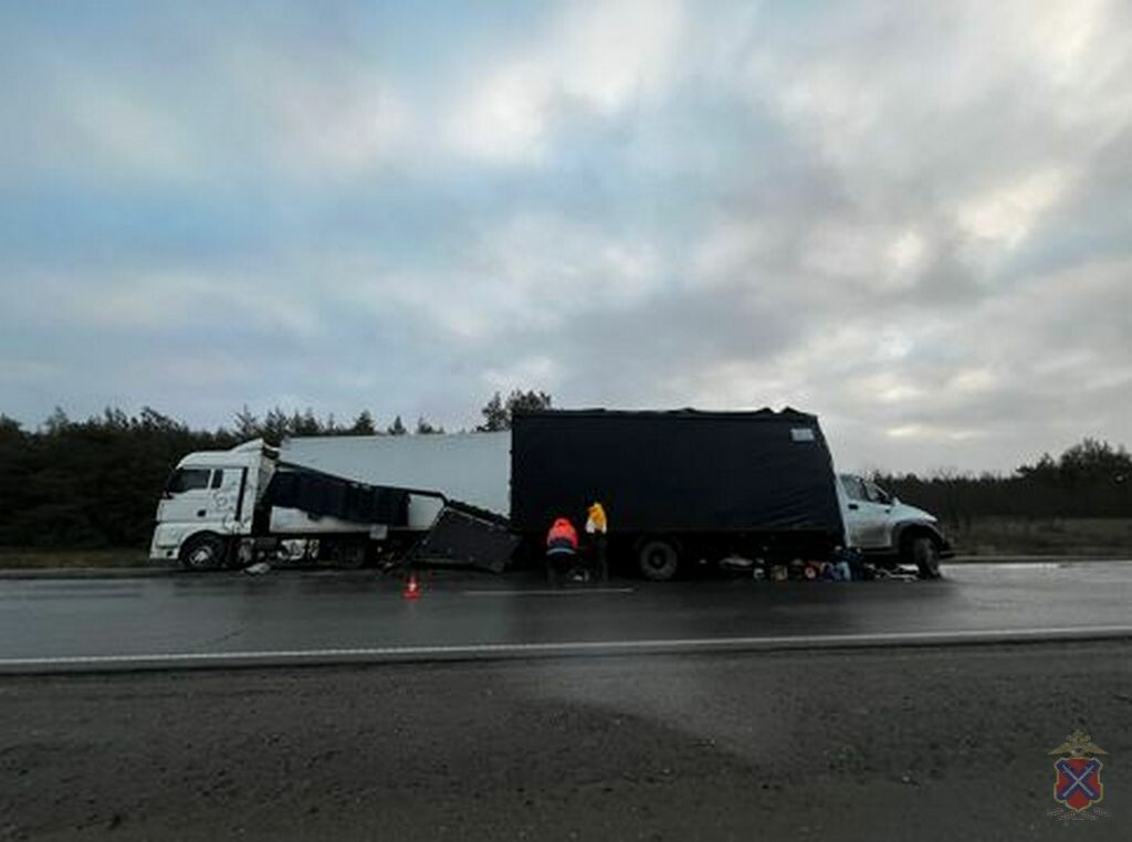 ДТП с двумя грузовиками под Волгоградом обернулось госпитализацией водителя