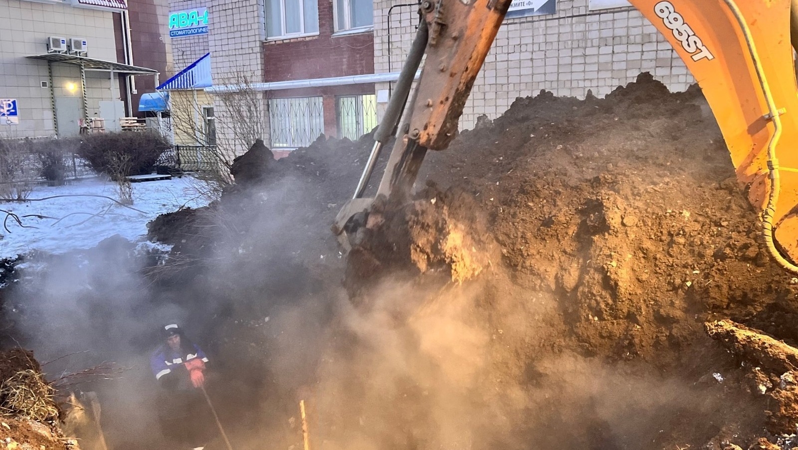 В Белорецке устранили крупную аварию на теплосетях после ночных работ