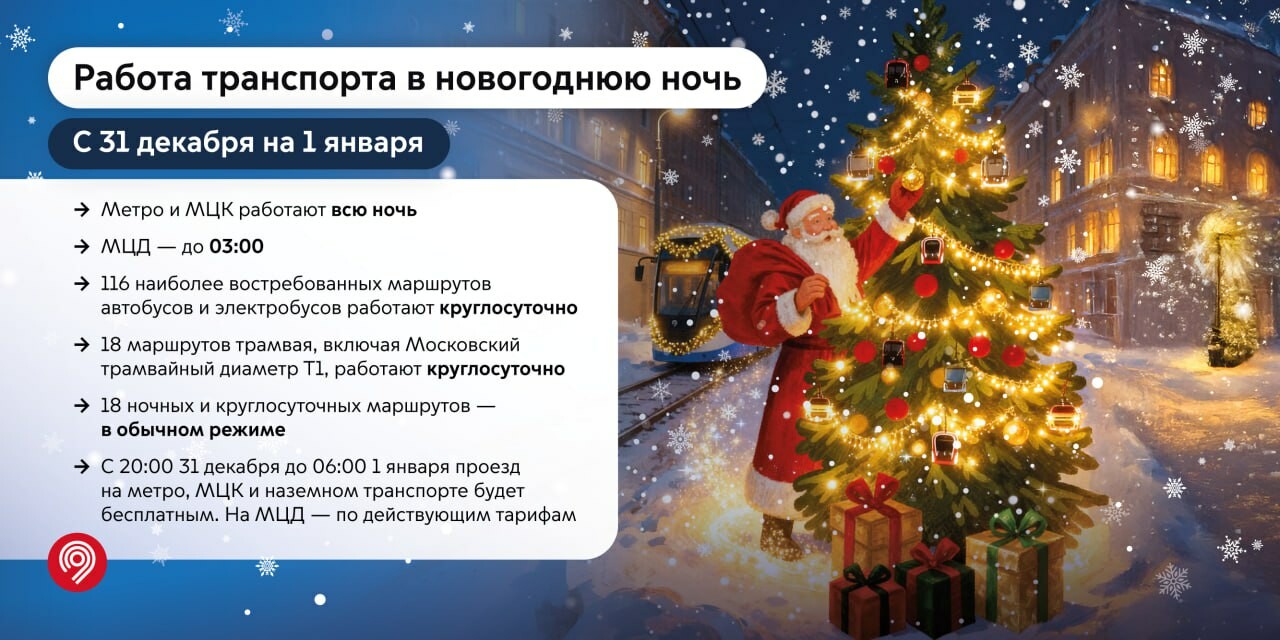 В Москве метро в новогоднюю ночь будет работать без перерыва