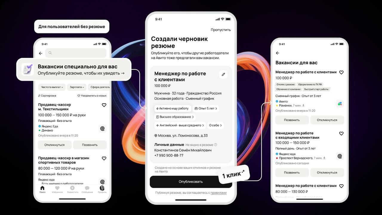 Авито Работа ускорила процесс подготовки резюме с помощью алгоритмов