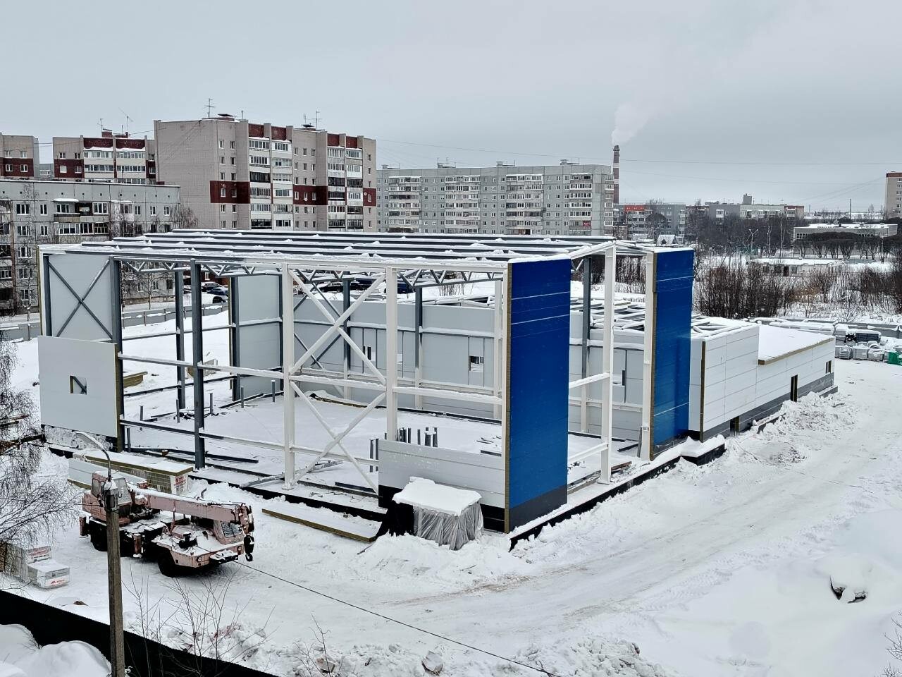 В Вологде усилили контроль за строительством бассейна на улице Фрязиновской