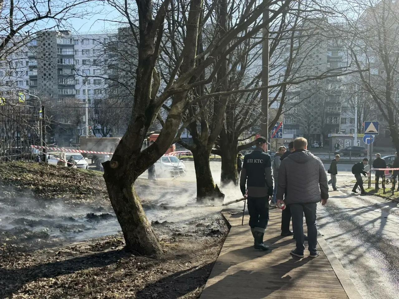 В Калининграде произошла коммунальная авария на магистральном трубопроводе