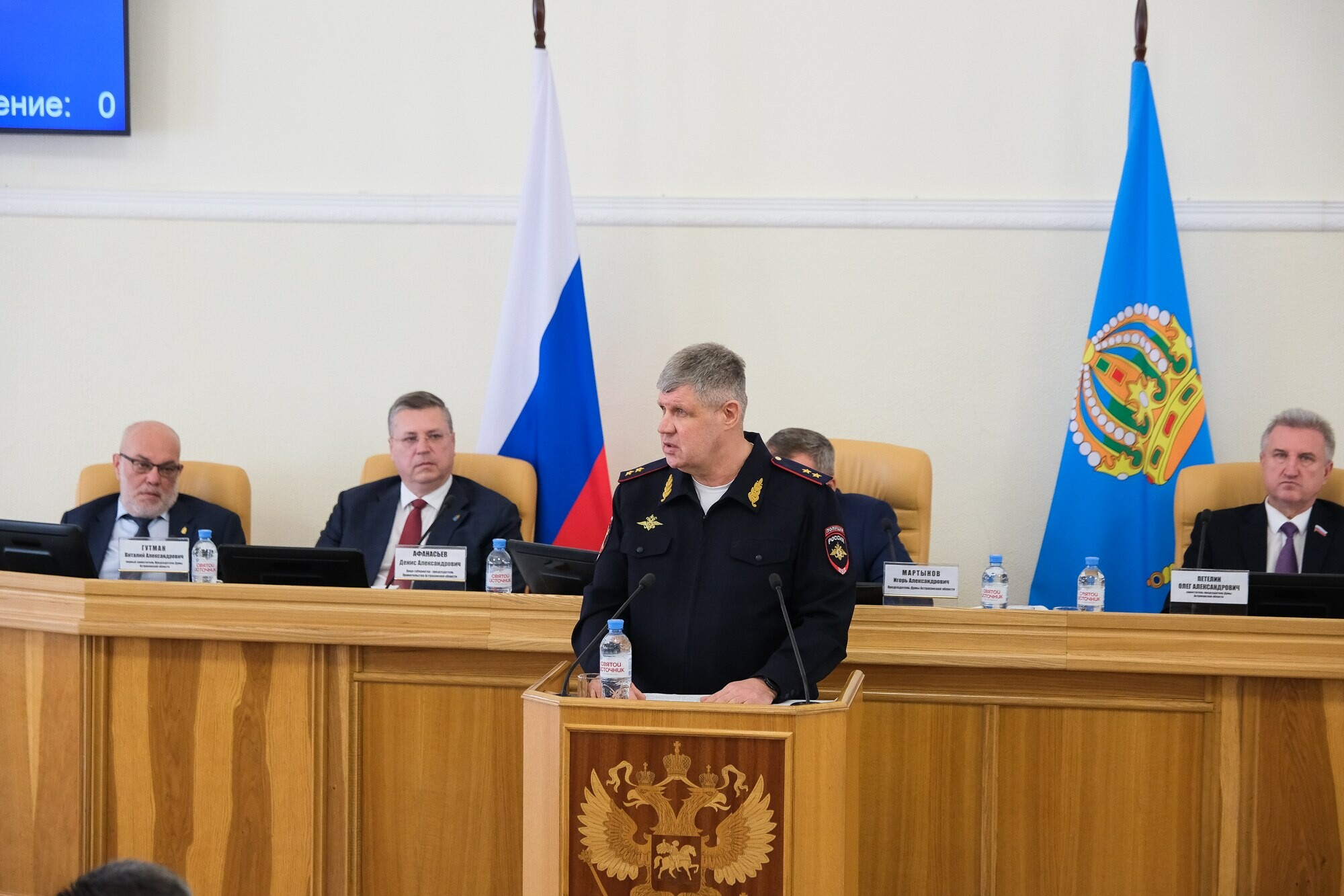 Дума Астраханской области заслушала отчет полиции о работе в 2025 году