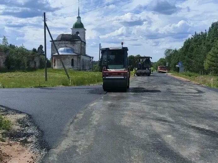 В Междуреченском округе Вологодчины ремонтируют дорогу Святогорье – Гаврилково