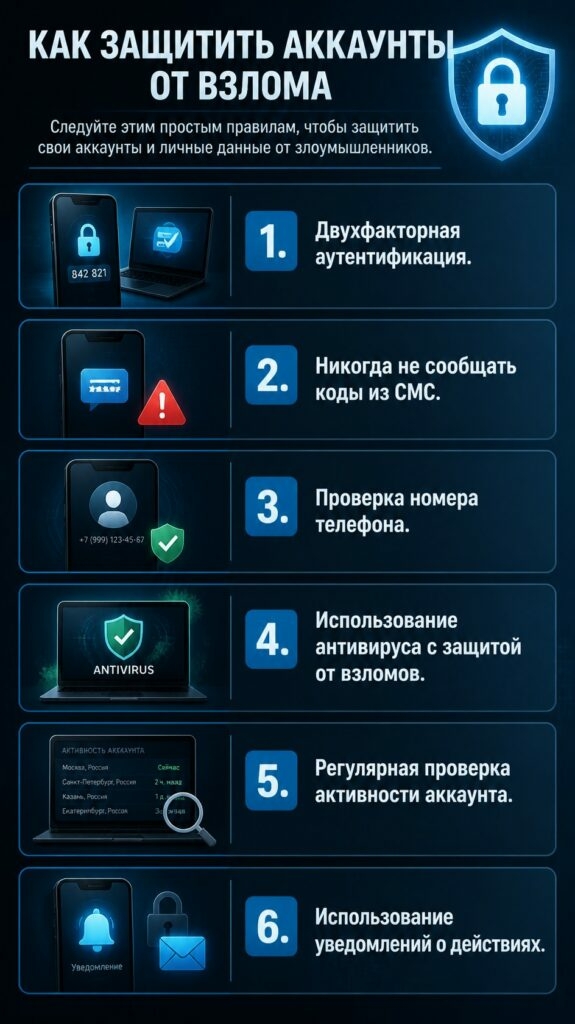 Инфографика: Как россиянам защитить персональные данные от кражи со стороны мошенников.