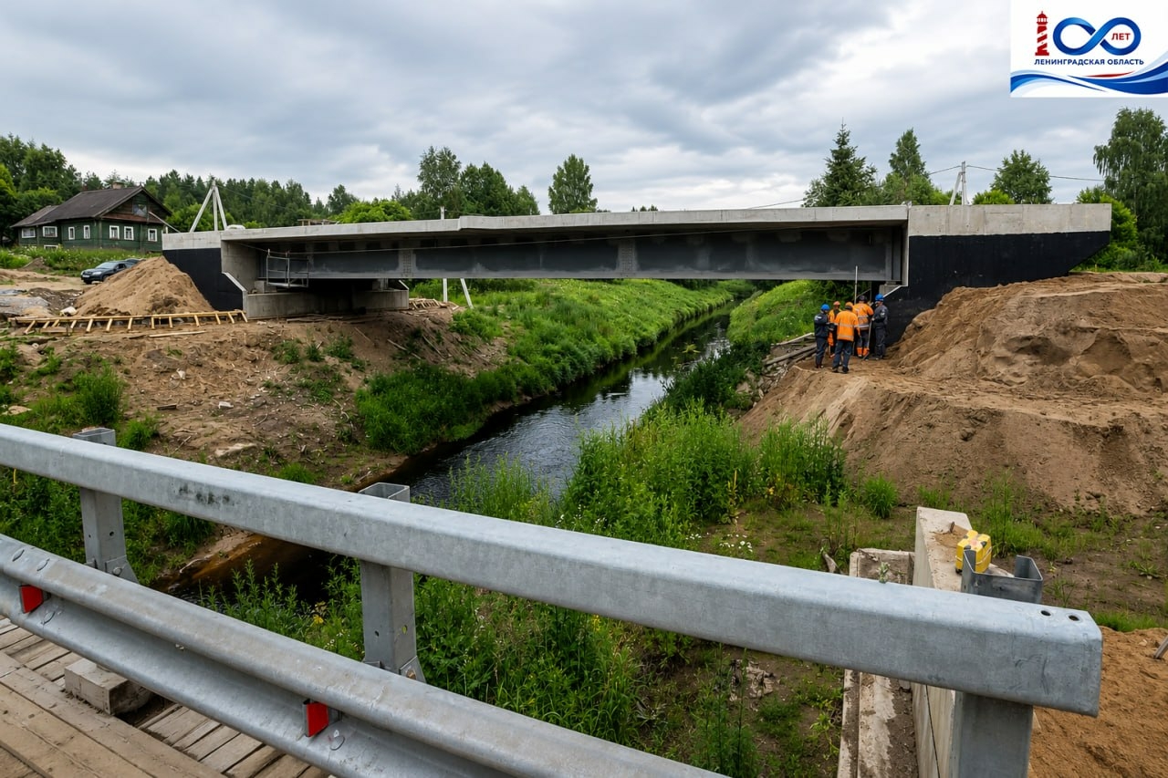 В Ленобласти работы на мосту через Кондегу вышли на финишную прямую