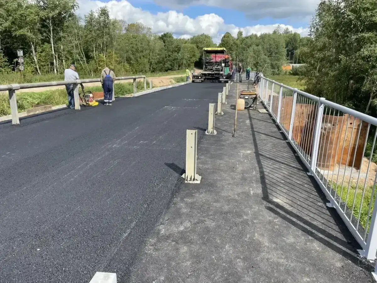 В Новгородской области открыли временный мост через Удрайку