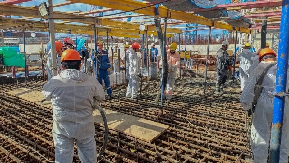 На ЛАЭС-2 начали бетонировать фундамент под турбину третьего энергоблока