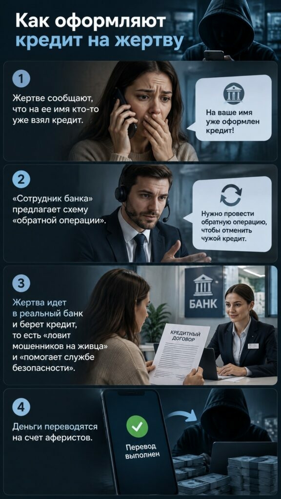 Инфографика: как мошенники оформляют кредиты на россиян