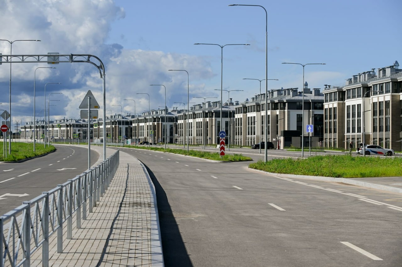 В Петербурге продлили движение по новому участку проспекта Ветеранов